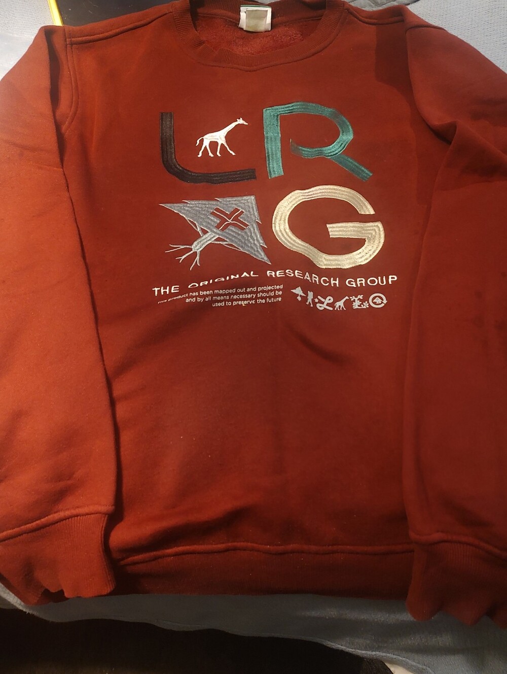 Lifted Research Group Rust Crewneck Sweatshirt XL